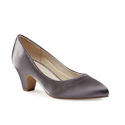 Grey Almond toe 'Joy' court shoe
